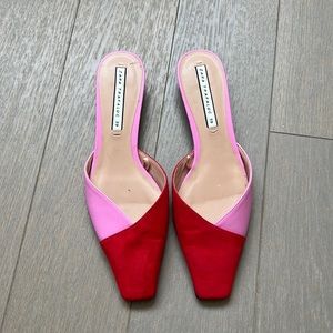 Zara Pink and Red Kitten Heels *NEVER WORN OUTSIDE*